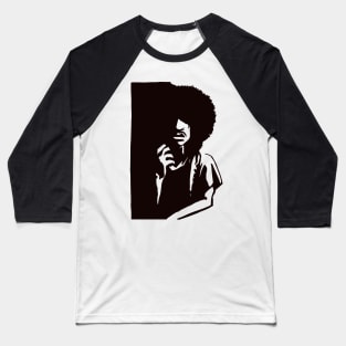 T-shirt Black Man Thinker Baseball T-Shirt